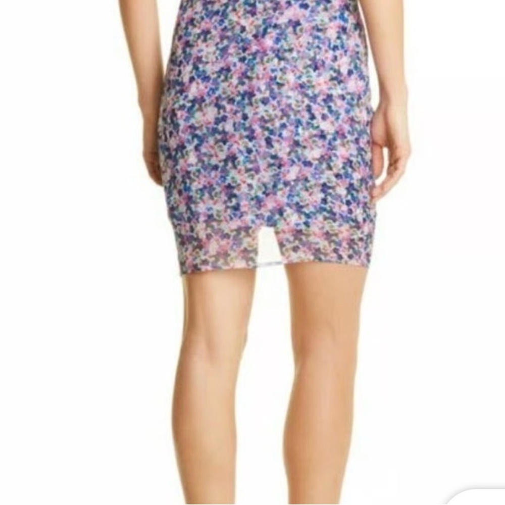 Veronica Beard Skirt Floral Spencer Side Ruffles in Multi-Color-100%Silk - Picture 5 of 11